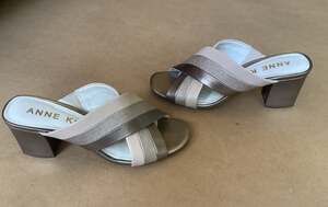 Anne Klein AK7NELLANO Multicolored Strap Heeled Sandals Size 7M
